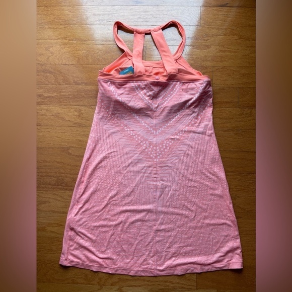 Prana Cantine Stretch Jersey Mini Dress Peach Orange Size Medium Beach - Picture 5 of 6